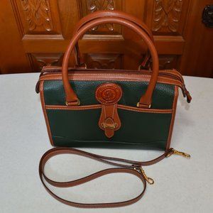 Oggi Domani Green Faux Pebbled Leather Purse Handbag Doctor Bag Shoulder Strap